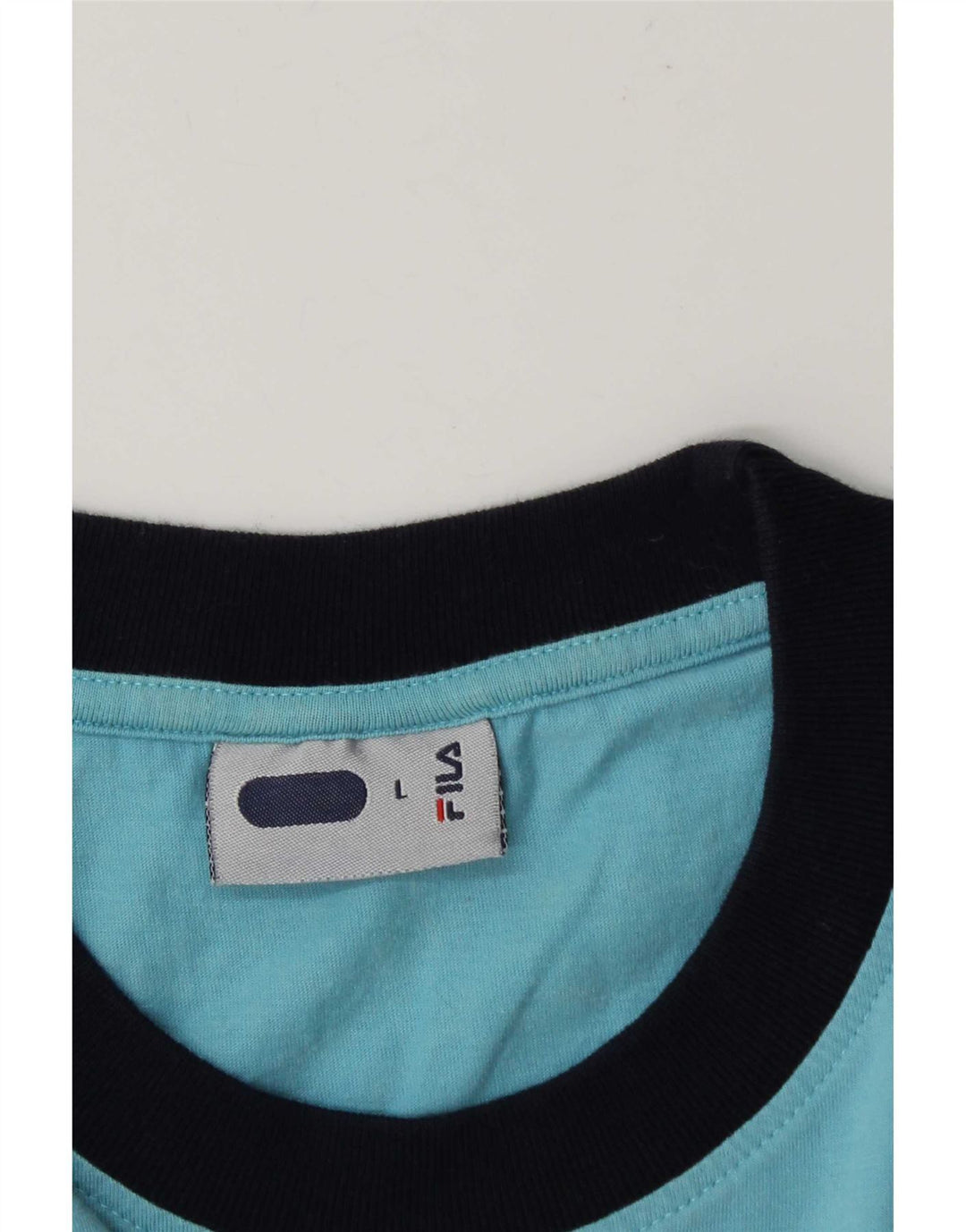 Fila Haut graphique à manches longues pour hommes, grand, bleu, colour block