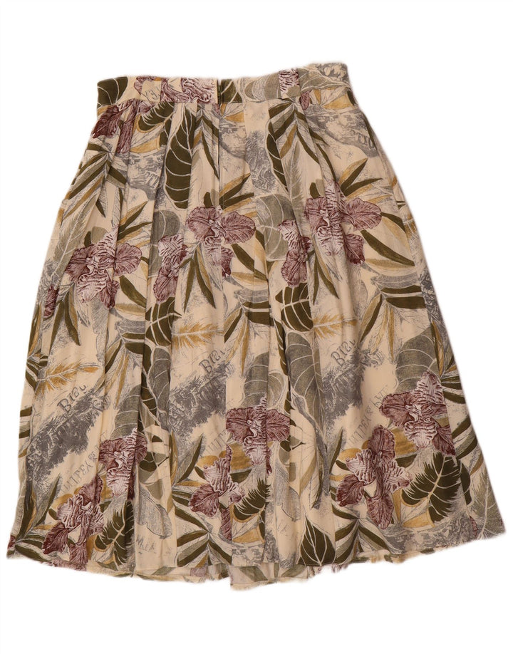 jupe plissée femme vintage EU 40 Medium W30 Floral multicolore