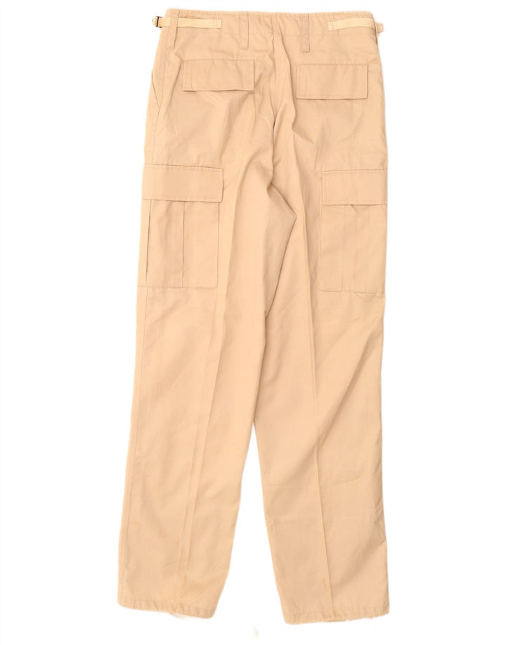 VINTAGE Pantalon cargo coupe régulière pour homme Petit W28 L31 Beige Polyester
