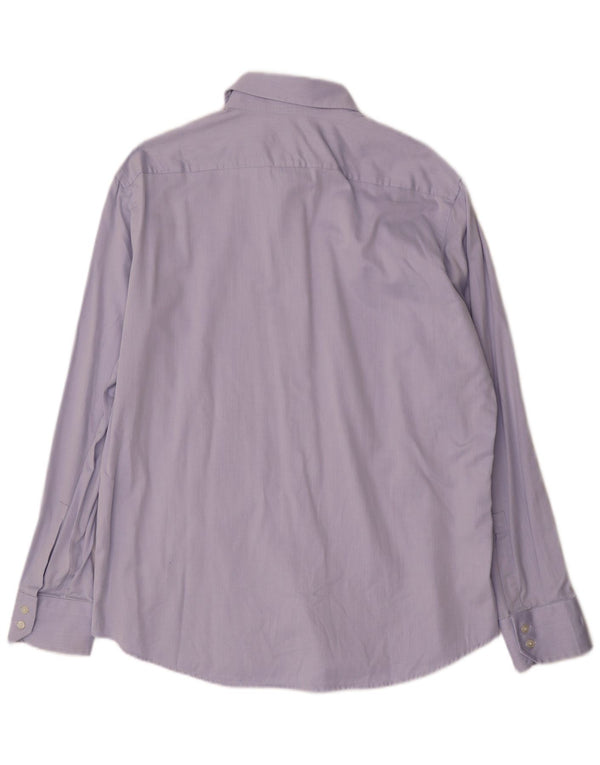 Hugo Boss Chemise coupe régulière pour homme Taille 44 17 1/2 XL Coton bleu