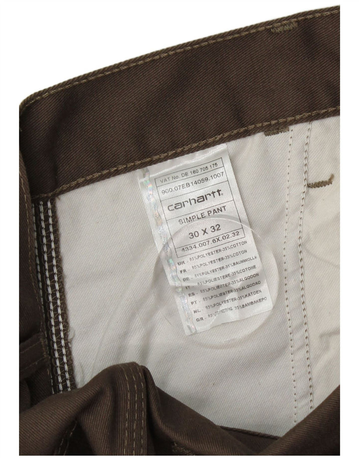 CARHARTT Pantalon Chino Droit Homme W30 L32 Marron Polyester