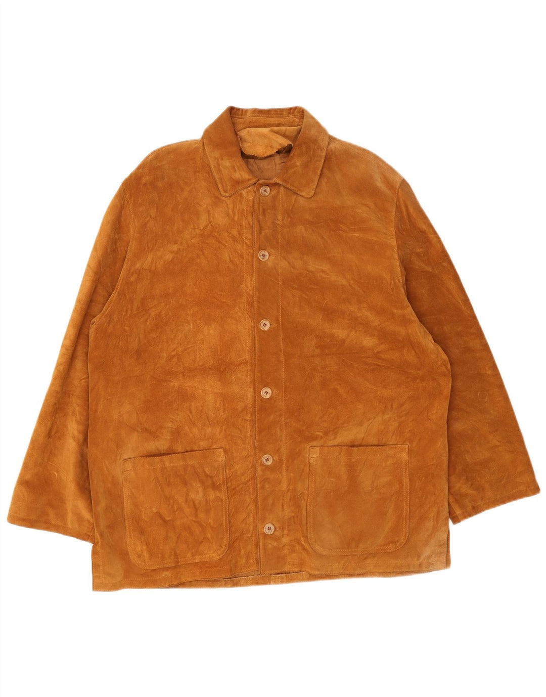 veste en daim homme vintage UK 42 XL Cuir Beige