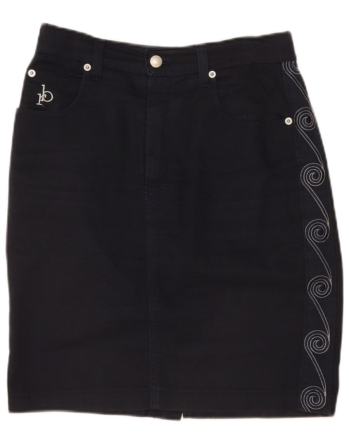 Roccobarocco Jupe crayon femme IT 44 Medium W28 Bleu marine géométrique