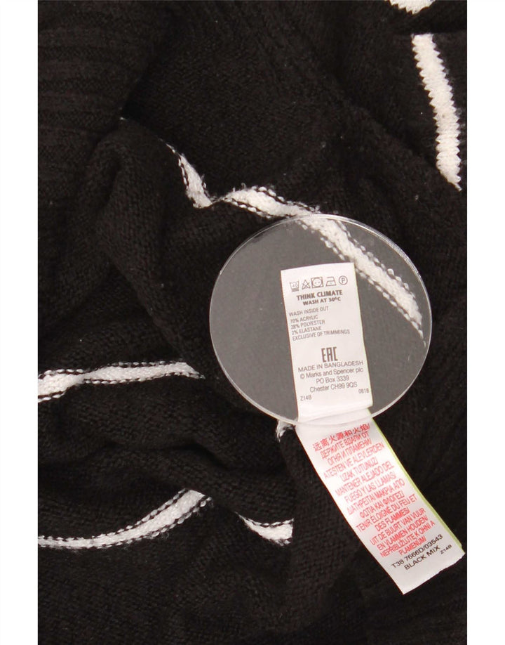 Marks & Spencer Pull à col roulé pour femme UK 14 Noir moyen