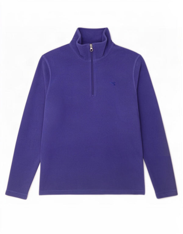 Diadora Pull Polaire Col Zippé Homme Bleu Moyen Polyester