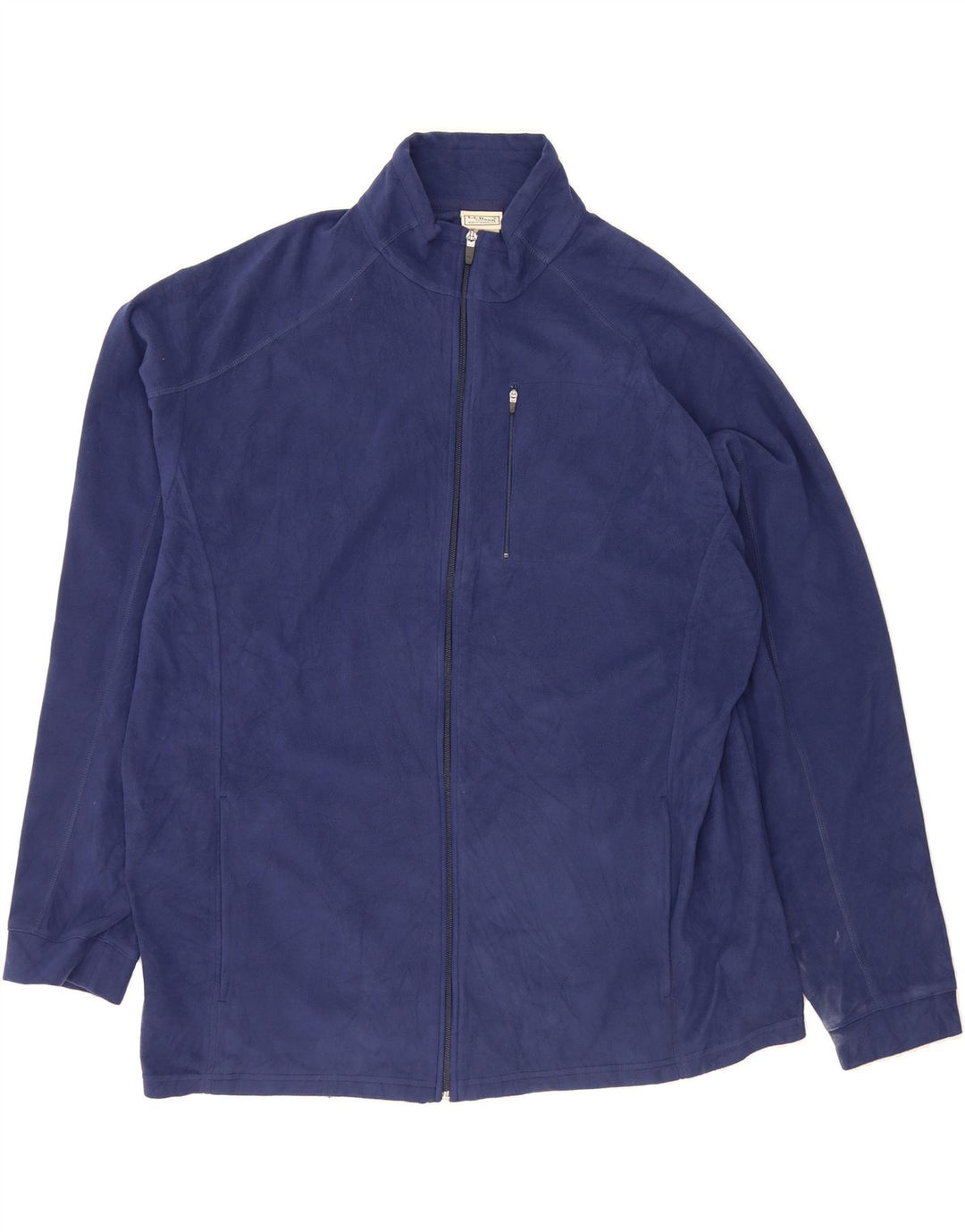 L.L.BEAN Mens Fleece Jacket UK 44 2XL Blue Polyester Vintage L.L.Bean and Second-Hand L.L.Bean from Messina Hembry 