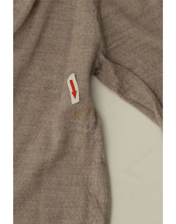 REISS Pull col zippé pour homme en laine gris moyen
