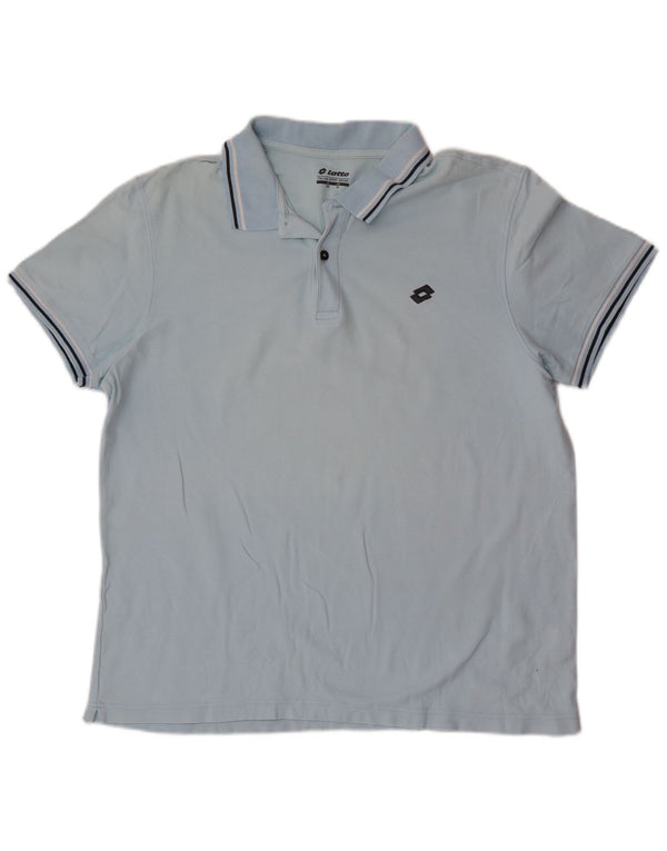 Lotto Polo Homme XL Bleu Rayé