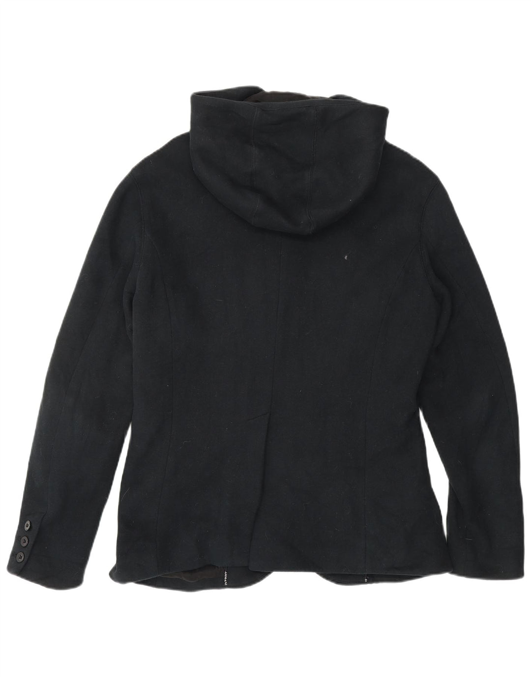 Armani Jeans Manteau à capuche pour femme UK 14 Coton noir moyen