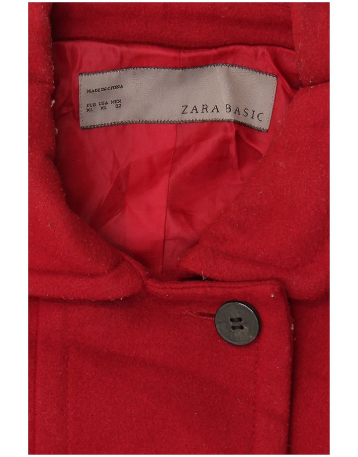 Zara Caban Femme UK 18 XL Rouge