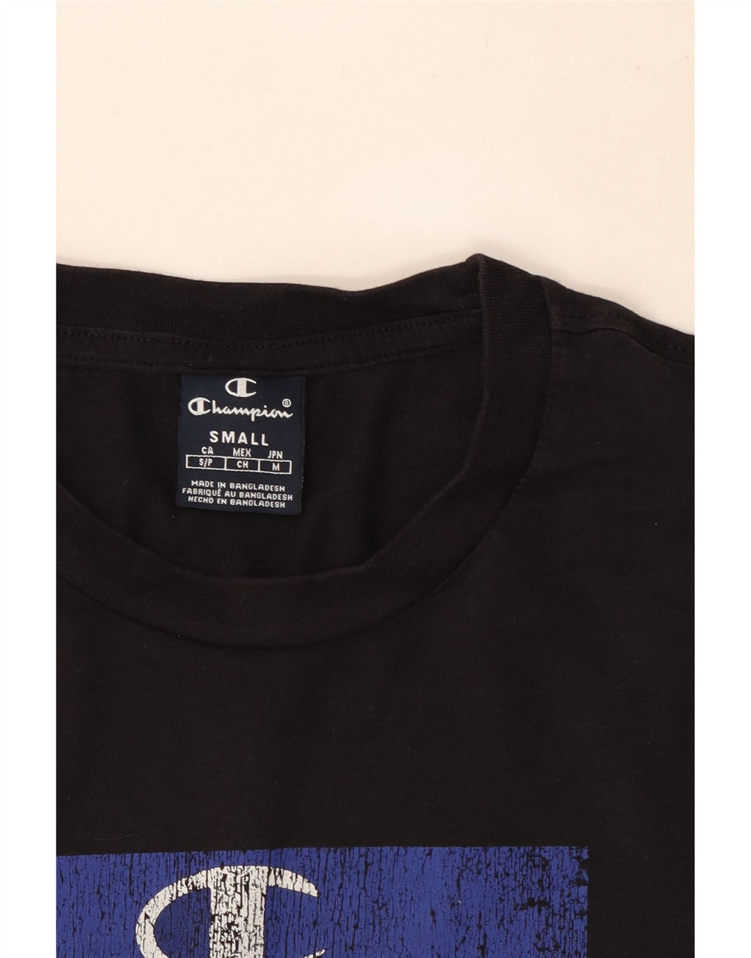 Champion T-Shirt Graphique Homme Petit Noir