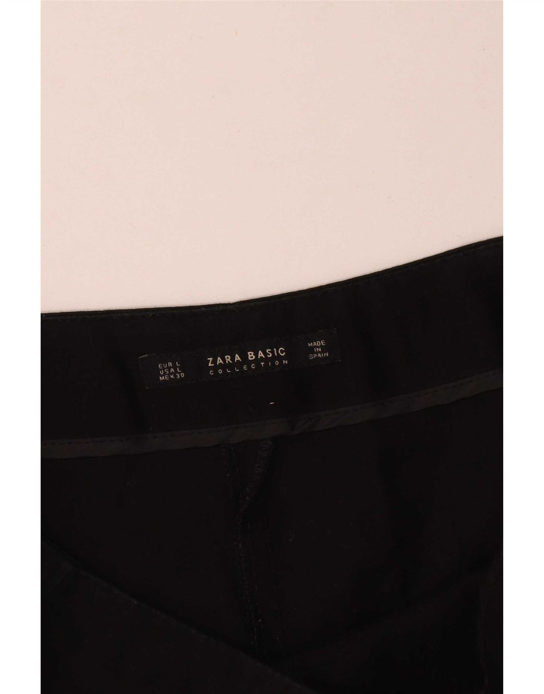 Zara Pantalon Chaud Femme Large W30 Noir