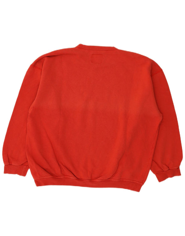 United Cotton Sweat-Shirt Graphique Pull XL Rouge Coton Homme