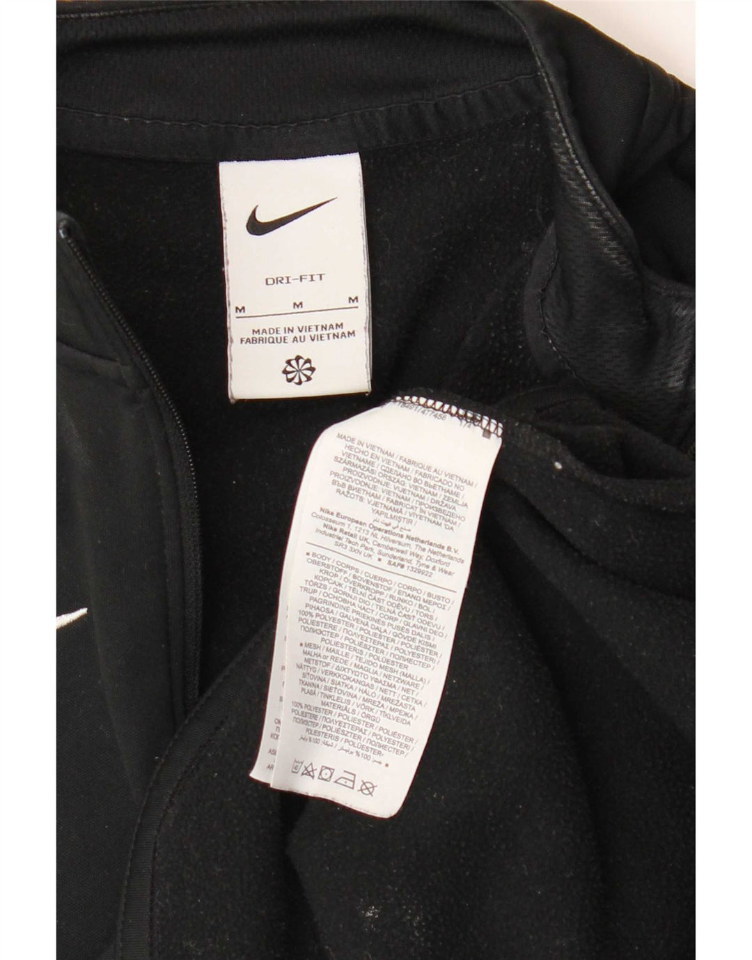 Nike Womens Dri Fit Sweatshirt Jumper UK 14 Medium Noir Colorblock