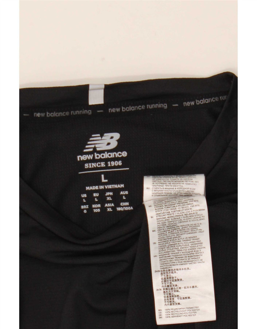 New Balance Haut à manches longues pour hommes Grand noir Polyester