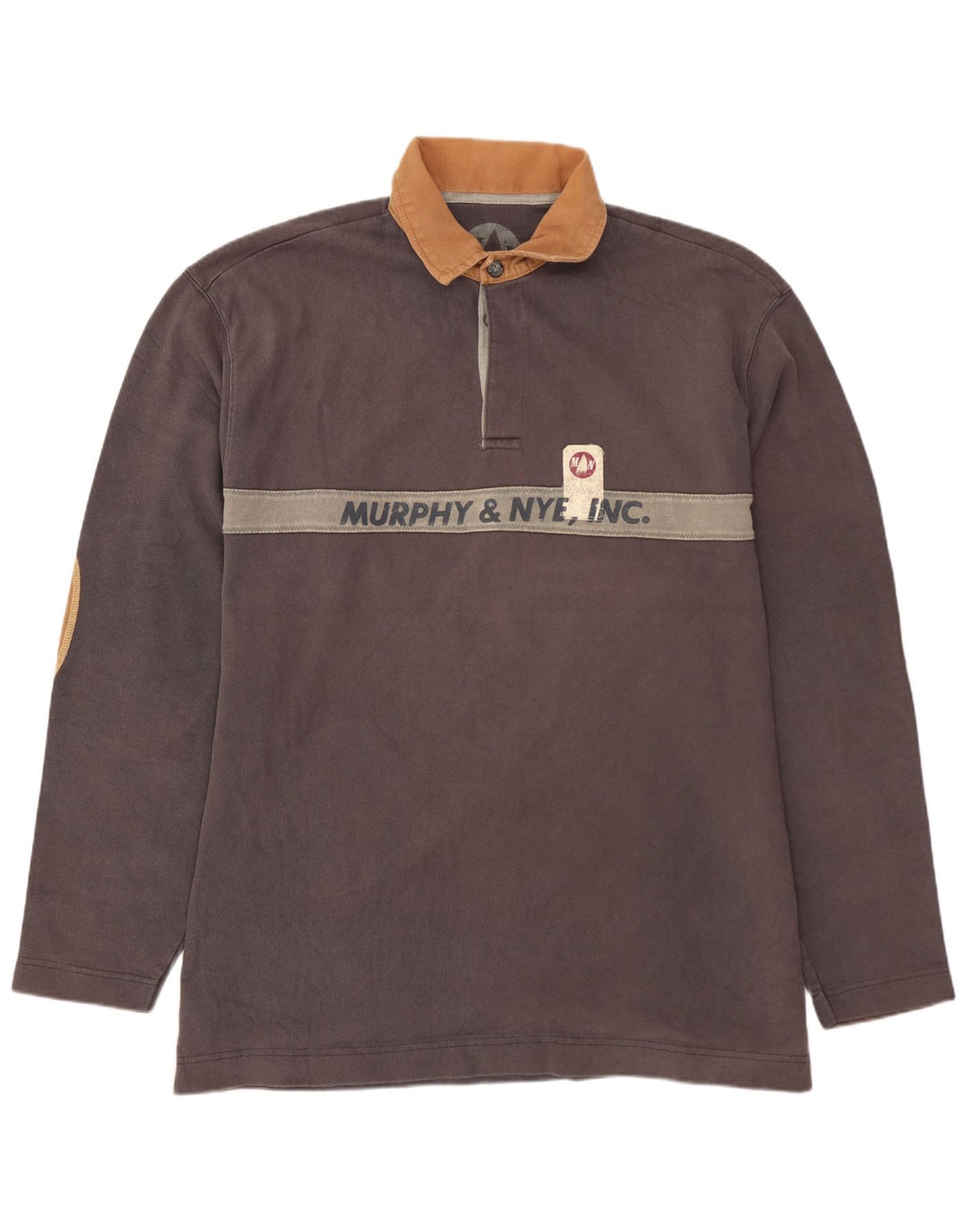 MURPHY & NYE Polo de Rugby Graphique Sailmakers pour Hommes 2XL Gris Colorblock