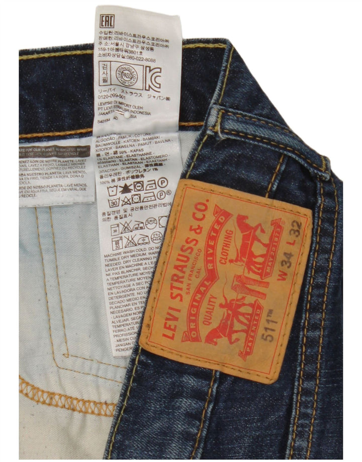 Levi's Jean Slim 511 Femme W34 L32 Bleu Coton