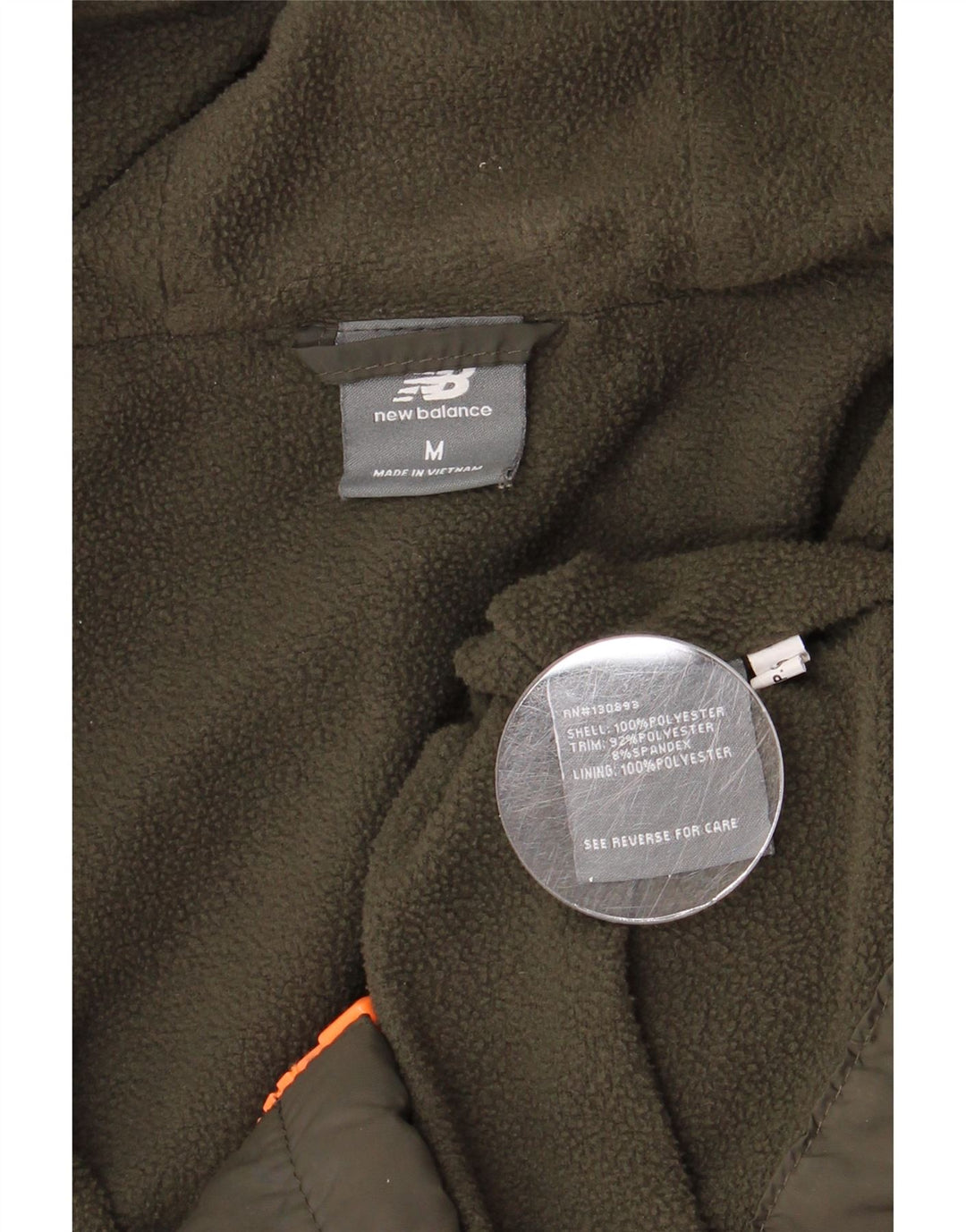 New Balance Veste coupe-vent à capuche pour femme UK 14 Medium Kaki Polyester