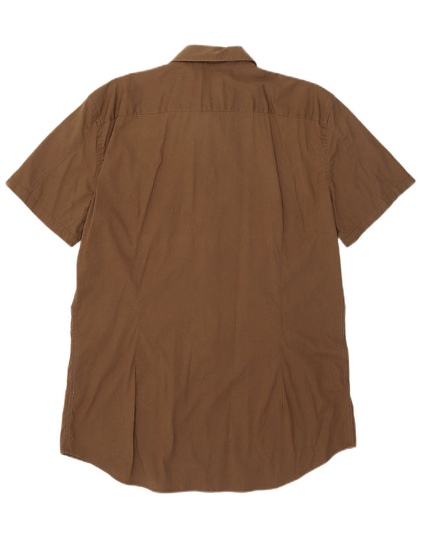 Diesel Chemise à Manches Courtes Homme Kaki Moyen
