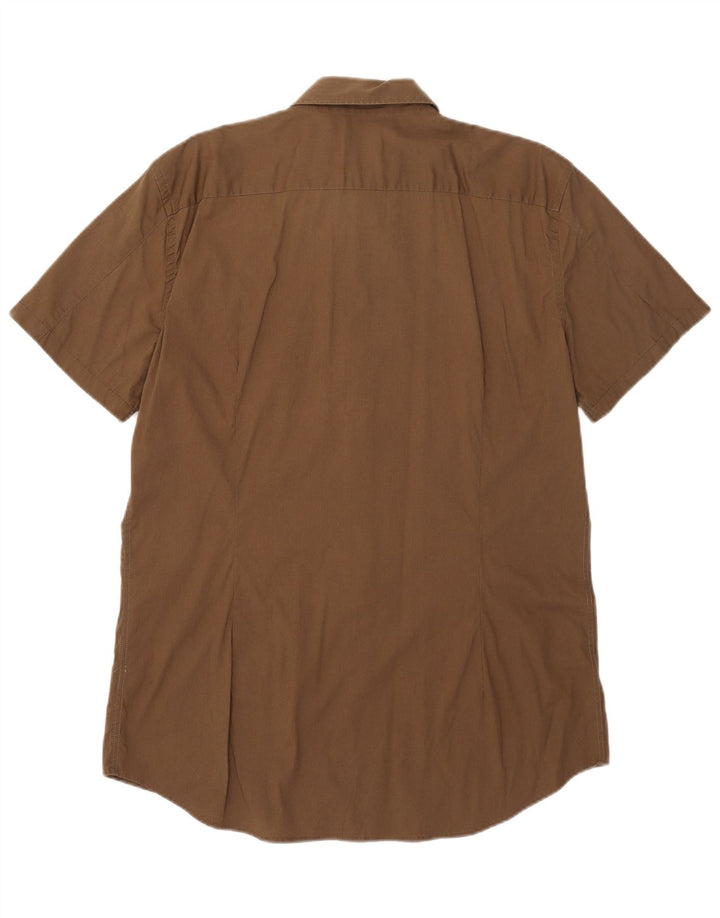 Diesel Chemise à Manches Courtes Homme Kaki Moyen