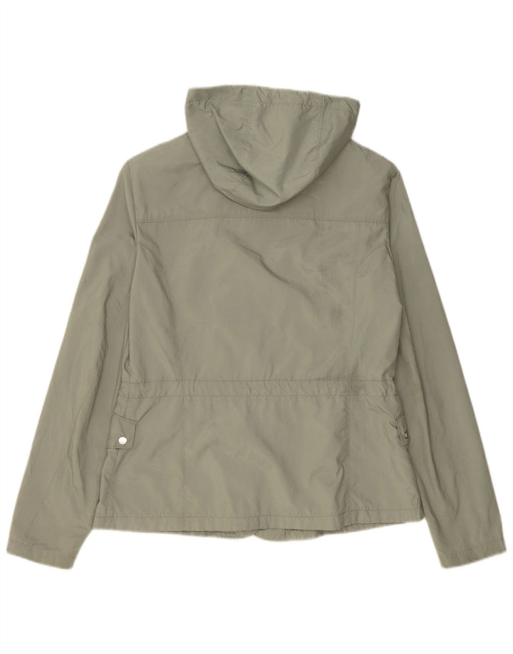 Geox Veste bomber à capuche pour femme UK 12 Kaki moyen Polyester