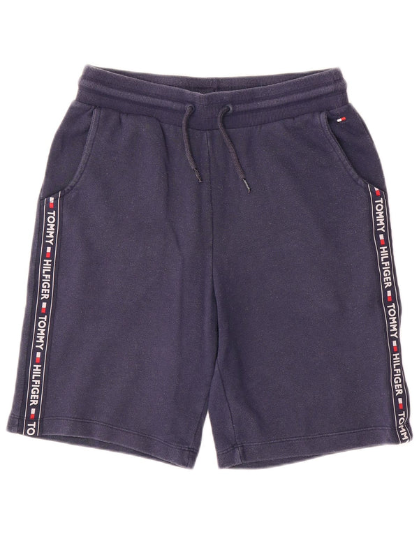Tommy Hilfiger Short de sport graphique pour homme en coton bleu marine Petit