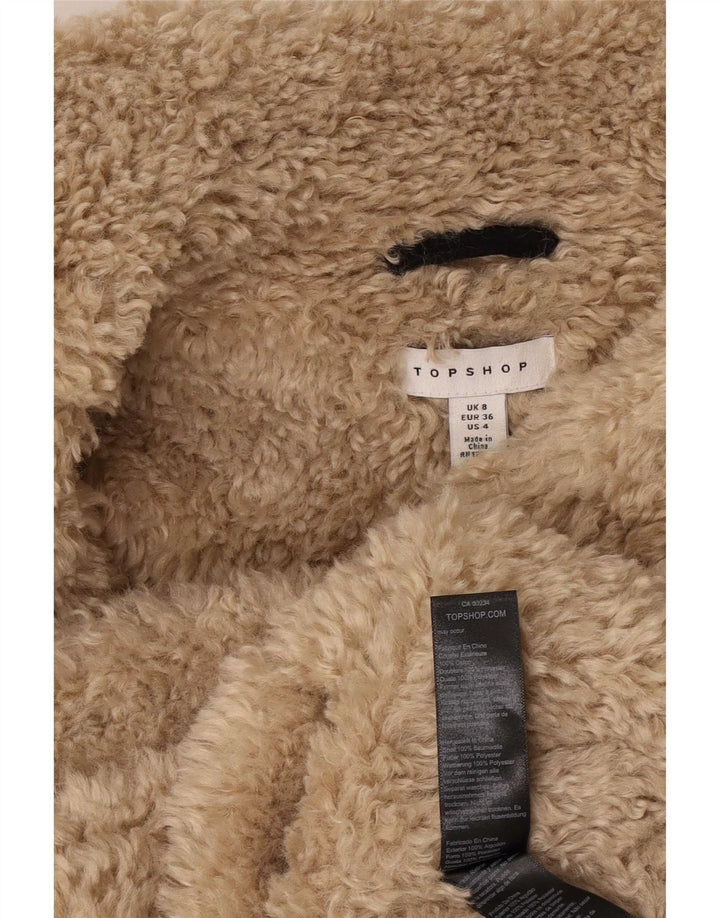 Topshop Veste surdimensionnée en velours côtelé pour femme UK 8 Small Black Colourblock