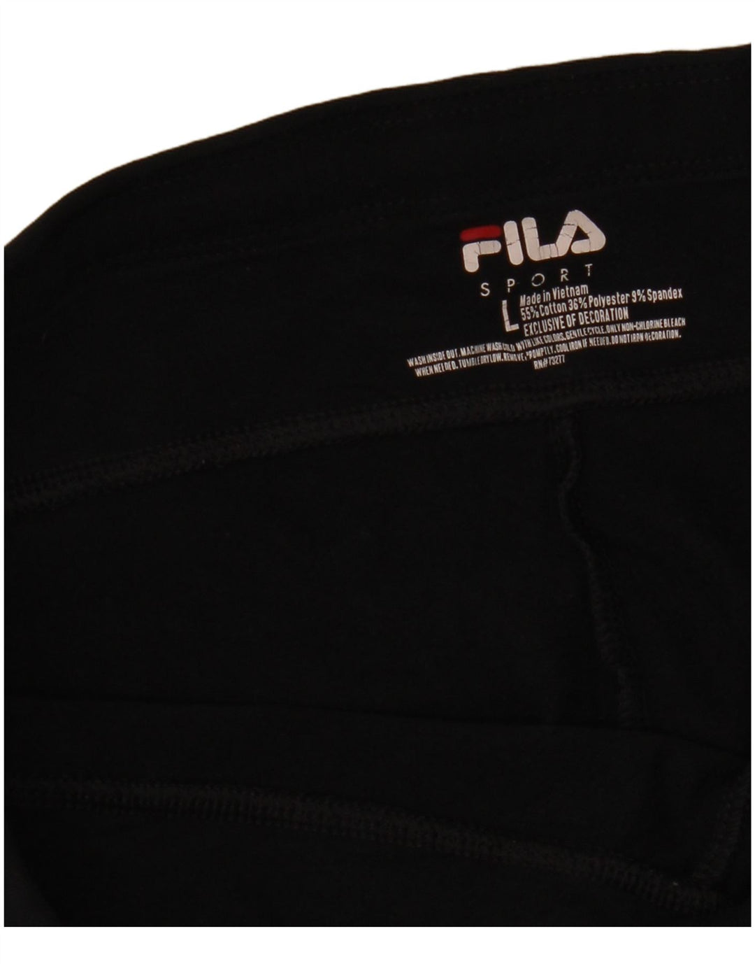 FILA Pantalon de survêtement pour femme UK 14 Large Noir Coton