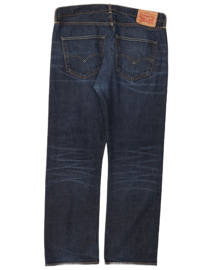 LEVI'S Jean Droit 501 Homme W36 L30 Bleu Marine Coton