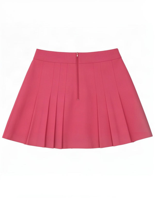 Hansen Mini jupe plissée femme EU 36 Small W25 Rose Polyester