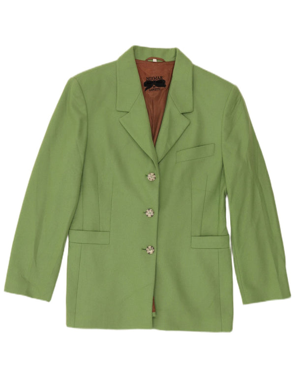 Lancetti Veste Blazer 3 Boutons Femme IT 46 Large Vert