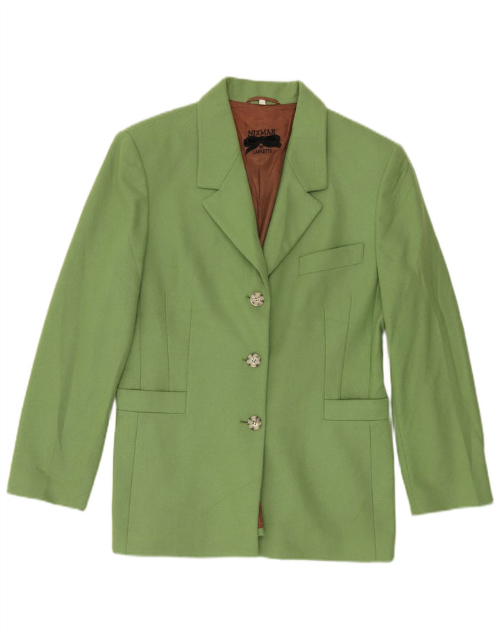 Lancetti Veste Blazer 3 Boutons Femme IT 46 Large Vert