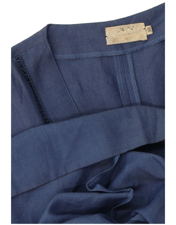Robe portefeuille femme vintage IT 50 XL Bleu