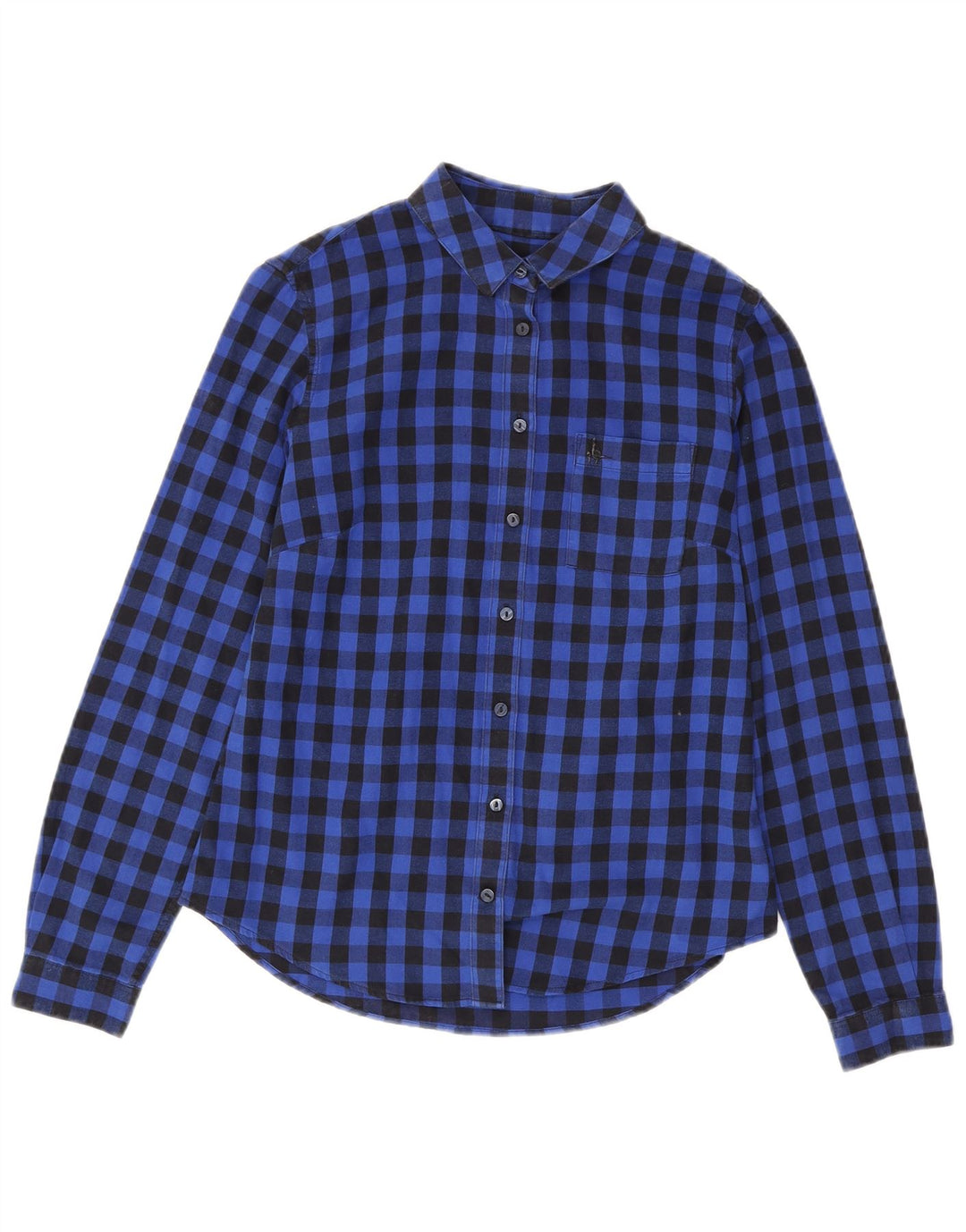 Jack Wills Chemise en flanelle à manches longues pour femme UK 8 Petit carreaux bleus