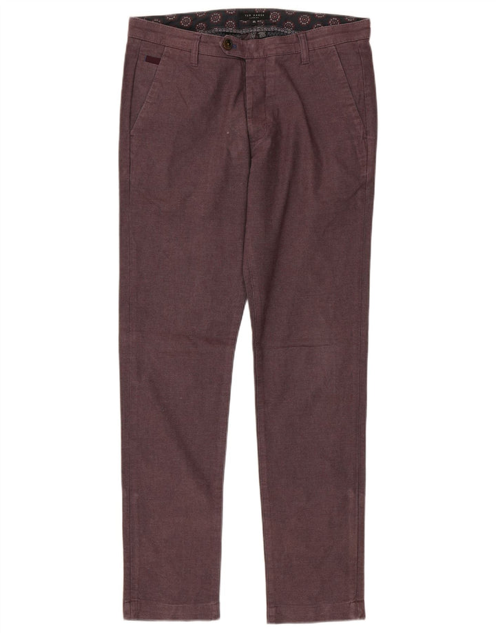 Ted Baker Pantalon de costume slim pour homme W32 L32 Marron Coton