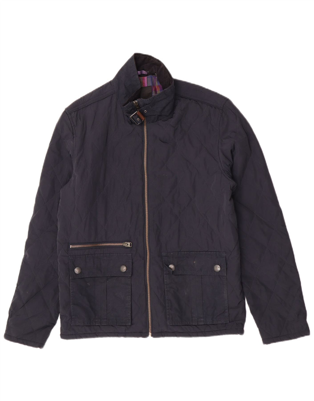 Ted Baker Veste matelassée pour homme Taille 4 Large Bleu marine Polyester