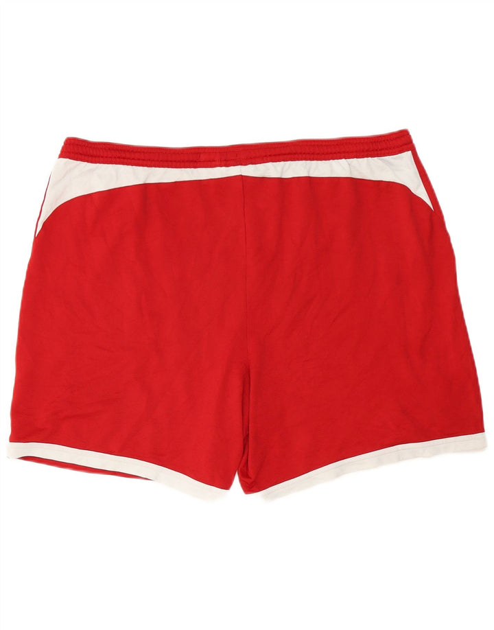 Adidas Short de sport Climalite pour homme XL Rouge Colorblock Polyester