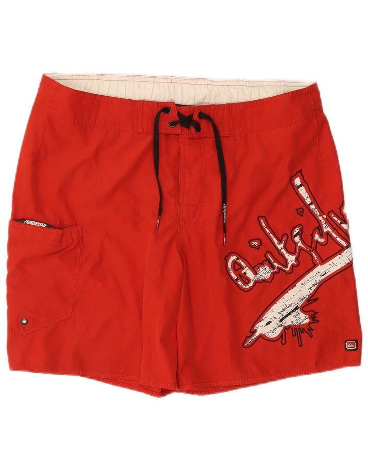 QUIKSILVER Short de Bain Graphique Homme Petit Rouge Polyester