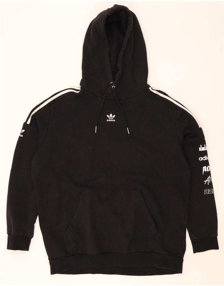 ADIDAS Pull à capuche graphique pour homme XL en coton noir