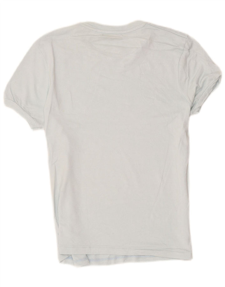 Zara Femme T-Shirt Top UK 12 Bleu Moyen