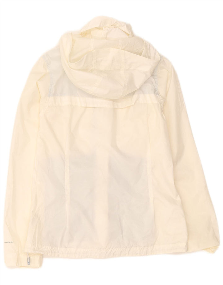 Columbia Veste de pluie surdimensionnée à capuche pour femme UK 10 Small Blanc