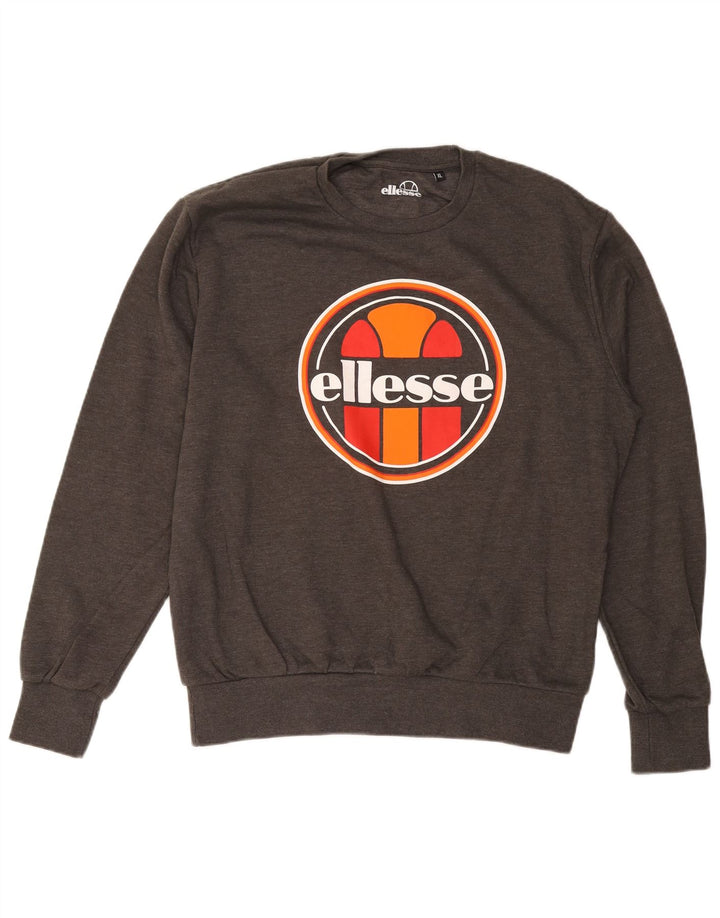 ELLESSE Sweat-Shirt Graphique Homme XL Gris Coton