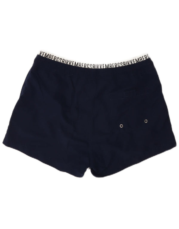 Bikkembergs Short de Bain Graphique Homme Large Bleu Marine Colorblock