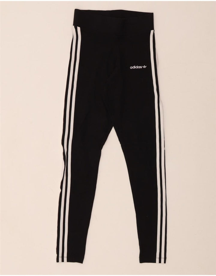 ADIDAS Leggings Femme UK 6 XS Noir Coton
