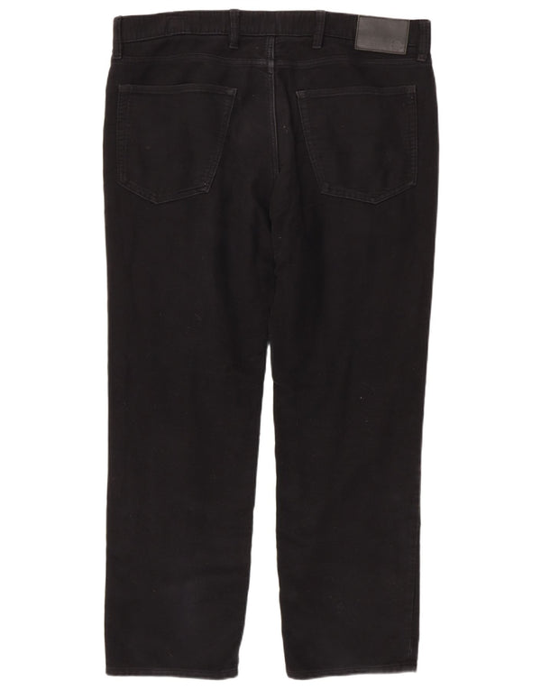 Marks & Spencer Pantalon décontracté coupe régulière pour homme W38 L29 Noir Coton