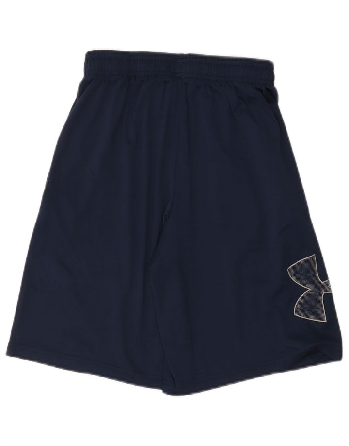 UNDER ARMOUR Short de sport Heat Gear Graphic pour femme UK 4 XS Bleu marine
