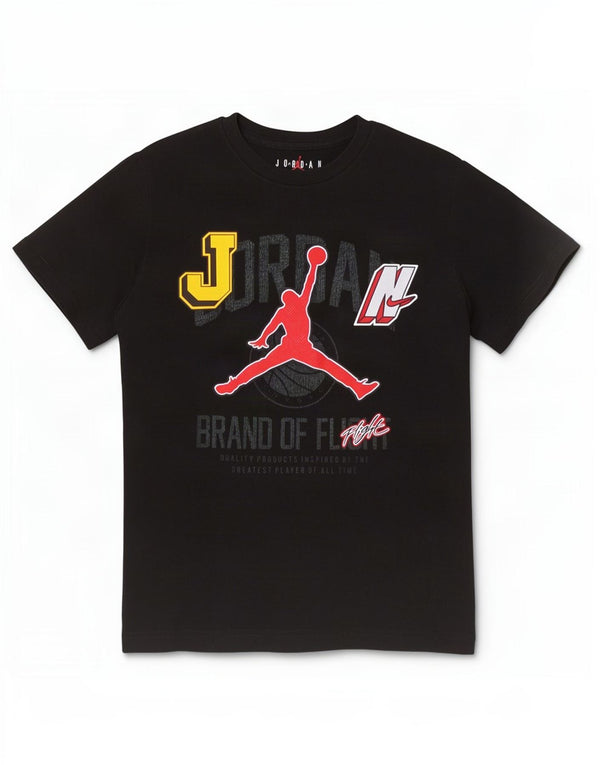 Jordan T-shirt graphique pour garçon 10-11 ans en coton noir moyen