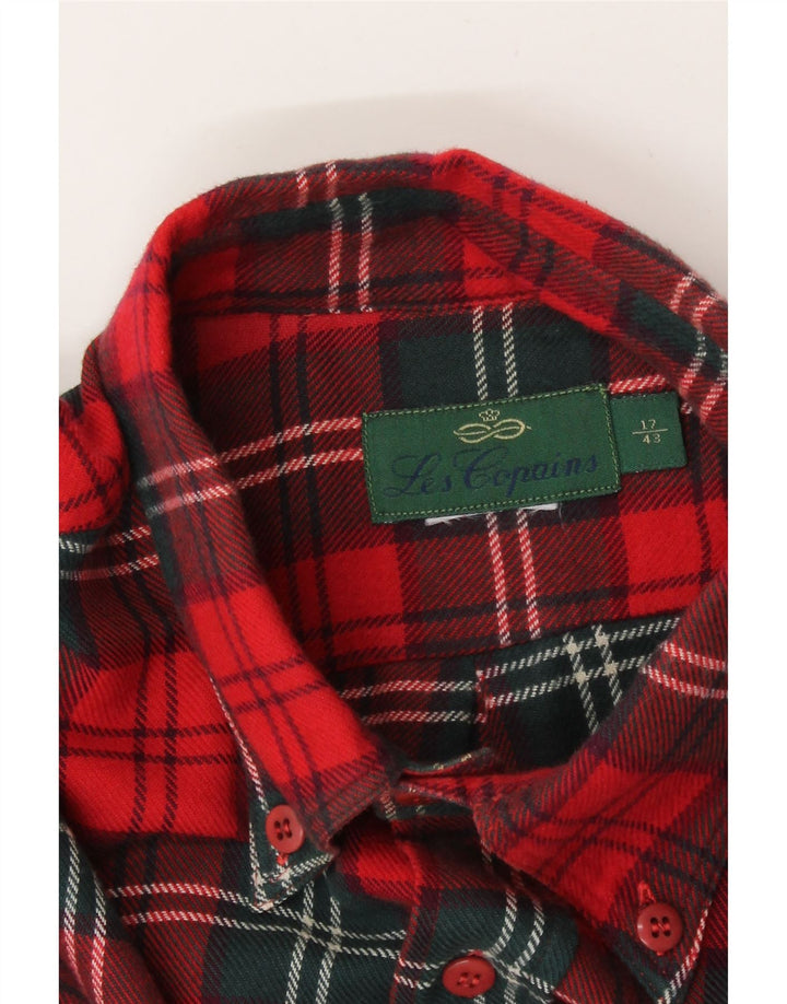 Les Copains Chemise flanelle homme taille 43 17 XL carreaux rouges