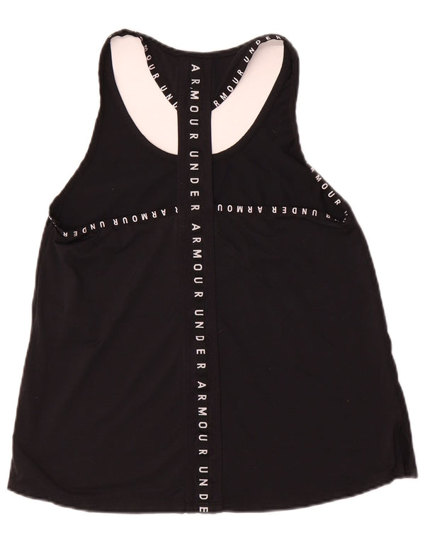 Under Armour Heat Gear Graphic Débardeur pour femme UK 10 Petit Noir Polyester