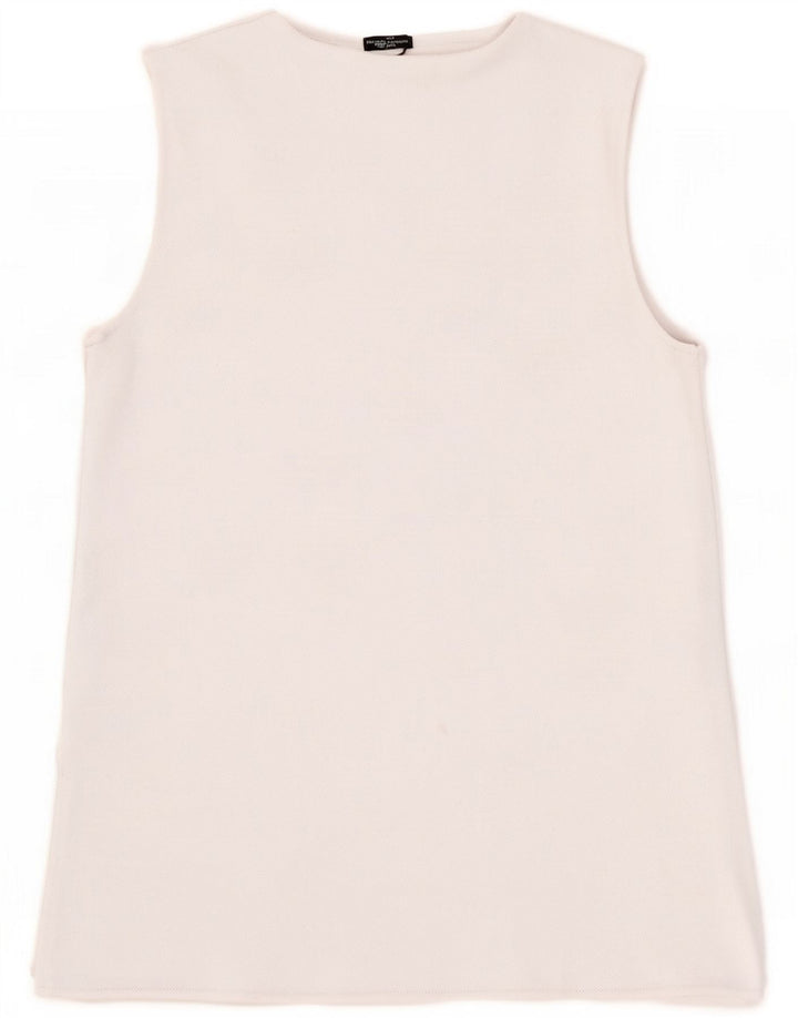 Zara Débardeur Femme UK 10 Small Blanc Polyester